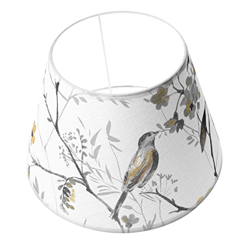 HOMSFOU Großer Lampenschirm Blume Und Vogel Stoff Ersatz Für Schreibtischlampe Tischlampe von HOMSFOU
