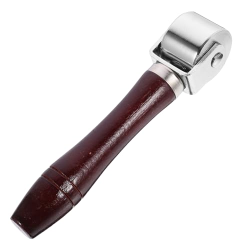 HOMSFOU Lederrohrvorrichtung Quilt-Presswalze Handrolle Roller zum Basteln Nähnahtrolle Nahtroller Handdruckrollenwerkzeug Bastelrolle Lederbearbeitungswerkzeuge Handmassagerolle Holz von HOMSFOU