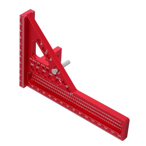 HOMSFOU Mehrwinkel-Aluminium-Legierung Tischler-Lineal mit hochpräziser Lochanreißung und integriertem Markierungswerkzeug, quadratischer Winkelmesser für genaue Messung und Linienzeichnung von HOMSFOU