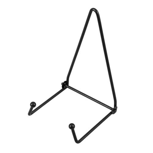 HOMSFOU Metall Display Ständer Wandhalterung für Teller und Bilder Klappbarer Stabiler Plattenhalter Vielseitig Einsetzbar für Zuhause Büro Geburtstage und Feiern Minimalistisches Design von HOMSFOU