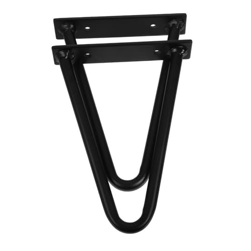 HOMSFOU Metall-Haarnadel-Tischbeine für DIY-Möbel, einfach zu installieren, robuste Unterstützung für Couchtische, Schreibtische, Bänke, vielseitiges und langlebiges Möbelzubehör, 2 Stück von HOMSFOU