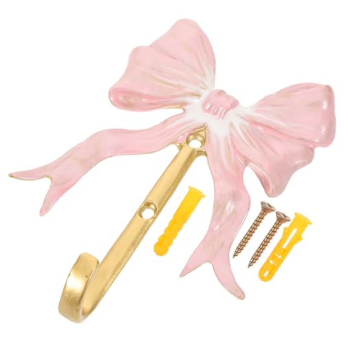 HOMSFOU Metall-bow-knot-wandhaken Retro Mehrzweck Garderobenhaken für Mantel Hut Handtuch Taschen Babyzimmer Wohnzimmer Badezimmer Küche Rosa von HOMSFOU