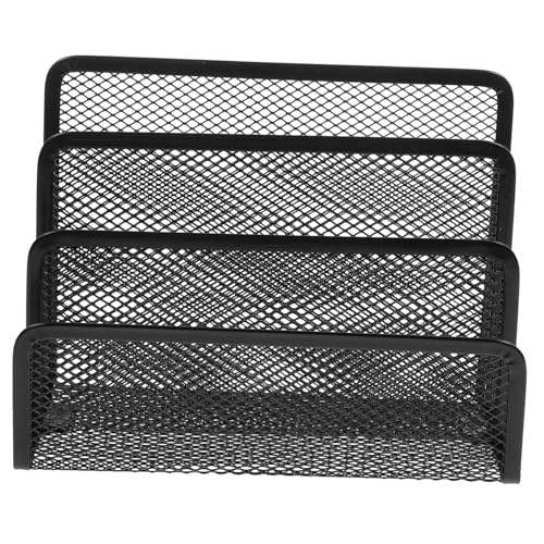 HOMSFOU Metallgeflecht Tischorganisator für Briefe Schreibtisch Organizer Schwarz für Büro Zuhause oder Klassenzimmer zur Optimalen Ablage von HOMSFOU