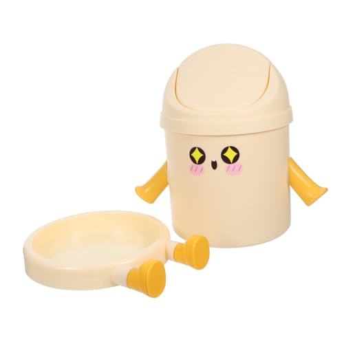 HOMSFOU Mini Desktop Mülleimer mit Schwingdeckel Kunststoff Kleiner Tischabfalleimer für Büro Haushalt Küche Handlich und Leicht Cartoon Design für Schreibtisch und Wohnräume HOMSFOU Mini Desktop Mülleimer mit Schwingdeckel Kunststoff Kleiner Tischabfalleimer für Büro Haushalt Küche Handlich und Leicht Cartoon Design für Schreibtisch und Wohnräume von HOMSFOU