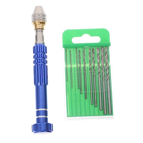 HOMSFOU Mini Handbohrer Set mit Zinklegierungs Pinzette und Bohrern Professionelles Werkzeug für Uhrenreparatur DIY Modellbau und Präzises Bohren Weichen Metallen von HOMSFOU