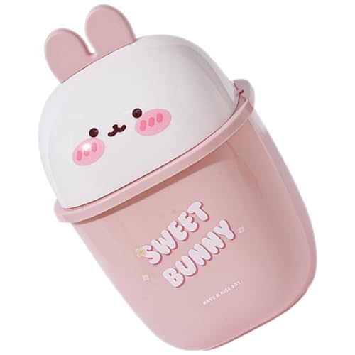 HOMSFOU Mini-mülleimer Schlafzimmer-mülleimer Mit Deckel Kawaii Zimmerdekoration Tischmülleimer Kleiner Mülleimer Mit Deckel Tischmülltonne Büro Plastik Kleiner Papierkorb Schreibtisch von HOMSFOU