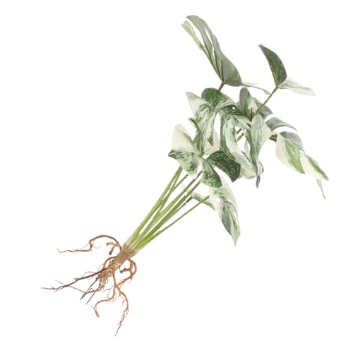 HOMSFOU Monstera simulierte grüne Pflanze Kunstpflanzen im Freien Dekorationen Büro-Faux-Pflanze lebendige gefälschte Pflanze Monstera- für den Haushalt Gefälschte Pflanzen Plastik von HOMSFOU