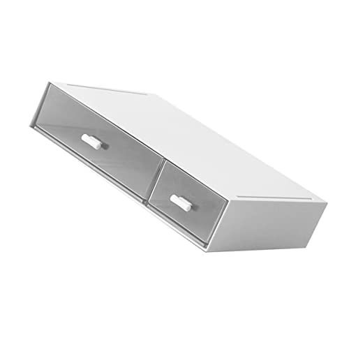 HOMSFOU Multifunktionale Aufbewahrungsbox mit Kunststoff Organizer für Schmuck Kosmetik Büro und Haushalt Weiß Platzsparend Langlebig mit Innenpolster für Schreibtisch und Wohnzimmer von HOMSFOU