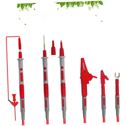 HOMSFOU Multifunktionales Multimeter Testsonden Set mit Isolierten Silikonleitungen Hitze Kältebeständig Komfortable Messspitzen Vielseitiges Elektrisches Prüfwerkzeug für Präzise HOMSFOU Multifunktionales Multimeter Testsonden Set mit Isolierten Silikonleitungen Hitze Kältebeständig Komfortable Messspitzen Vielseitiges Elektrisches Prüfwerkzeug für Präzise von HOMSFOU