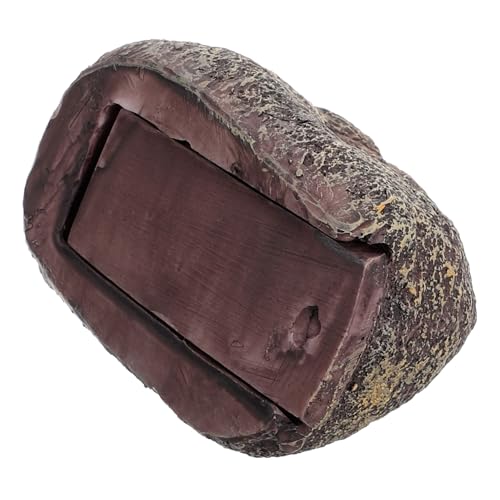 HOMSFOU Outdoor Schlüsselhalter Simulierter Stein Geheimversteck Box für Gartendekor Langlebiger Schlüsselverstecker mit realistischem Aussehen zum Verstecken und Wertsachen HOMSFOU Outdoor Schlüsselhalter Simulierter Stein Geheimversteck Box für Gartendekor Langlebiger Schlüsselverstecker mit realistischem Aussehen zum Verstecken und Wertsachen von HOMSFOU