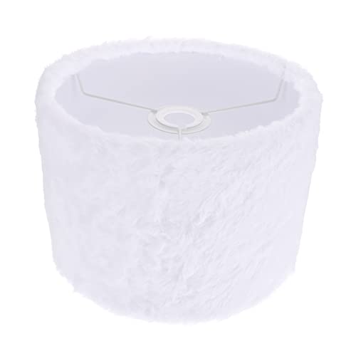 HOMSFOU Plüsch Lampenschirm Für Tischlampe Imitation Kaninchenfell Eleganter Dekorationsschirm Für Schlafzimmer Und Wohnzimmer Robuster Lichtschutz Gegen Insekten Und Staub Einfache Installation von HOMSFOU