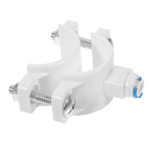 HOMSFOU Pom Drain Sattelklemme mit Quick Connect Kunststoff Wasserfilter Ventil Anti-Brasion Wasserreiniger Fitting für Ro Systeme und Elektrogeräte Einfache Installation mit Schrauben u von HOMSFOU