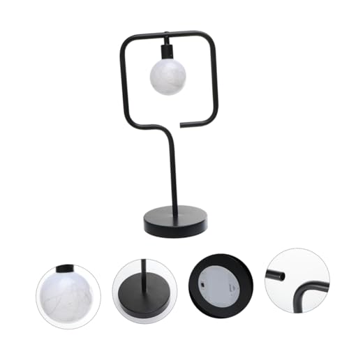 HOMSFOU Quadratische Eisen LED Tischlampe Elegante Nachttischlampe mit Batteriebetriebenem Design für Wohnzimmer Schlafzimmer und Garten für Stilvolle von HOMSFOU