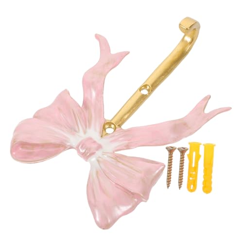 HOMSFOU Retro Dekorativer Metall-bowknot Wandhaken Vielseitiger Vintage Tür Wandhänger für Badezimmer Küche Eingangsbereich Praktische Aufbewahrung für Handtücher Mäntel Taschen von HOMSFOU