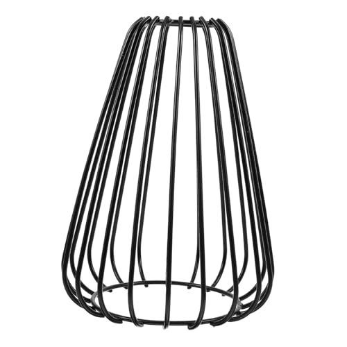 HOMSFOU Retro Hängelampe Lampenschirm Tropfenform aus Metall Drahtgeflecht Dekorativer Pendelleuchten Schirm für Deckenlampen Wand und Stehleuchten Eleganter Vintage Stil Schwarz von HOMSFOU