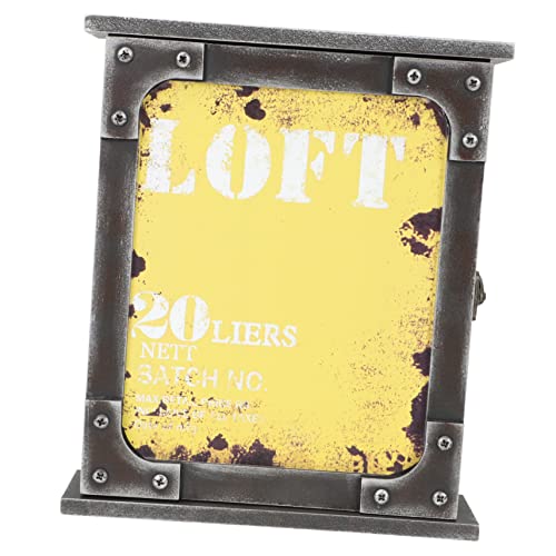 HOMSFOU Retro -Holzschlüsselbox Schlüsselbrett Vintage - drinnen Code abschließbar Schlüsselspeicher dekorativer Schlüsselhalter Schmuckkästchen Schmiedeeisen Yellow von HOMSFOU