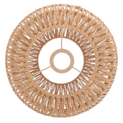 HOMSFOU Retro Lampenschirm aus Papierseil und Metall Robust und Formstabil Einfacher Aufbau Vielseitig für Kronleuchter Wand und Deckenlampen für Esszimmer Küche Schlafzimmer Bar Club von HOMSFOU