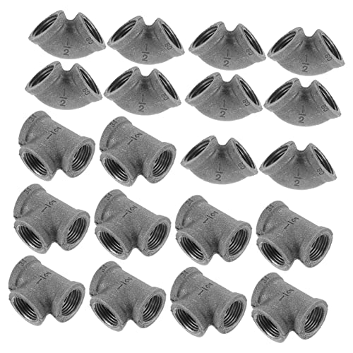 HOMSFOU Retro Möbel Wasserrohr Fitting Teilig Gusseisen mit und Stücken Langlebig und Robust für DIY Tische Gewächshausrahmen und Möbelbau HOMSFOU Retro Möbel Wasserrohr Fitting Teilig Gusseisen mit und Stücken Langlebig und Robust für DIY Tische Gewächshausrahmen und Möbelbau von HOMSFOU