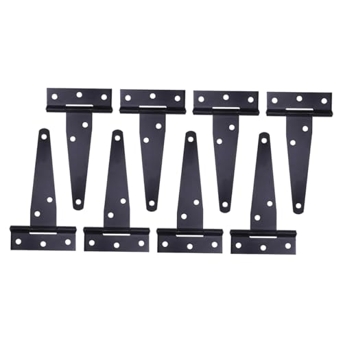 HOMSFOU Robuste T-förmige Torscharniere, extra strapazierfähig, für den Außenbereich, für Holz-Scheunentüren, Gartenzäune, Schuppen, Tore mit leiser reibungsloser Bewegung und wetterbeständigem Schutz von HOMSFOU