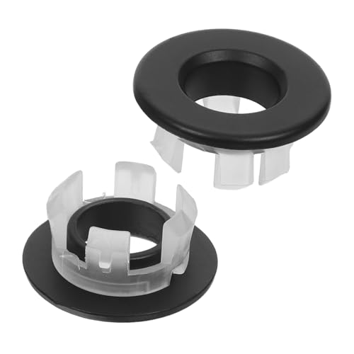 HOMSFOU Runde Überlaufabdeckung für Waschbecken, Anti-, Überlauf-Verkleidung für Küche, Badezimmer, Waschbecken, 2 Stück von HOMSFOU