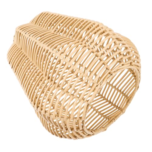 HOMSFOU Rustikaler Rattan lampenschirm aus Kunststoff und Vielseitig für Pendelleuchte Deckenlampe und Schlafzimmer Leicht Langlebig und Installieren für Wohnzimmer Büro Dekoration von HOMSFOU