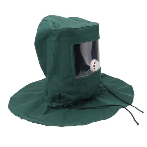 HOMSFOU Sandhaubenkappe Strahlen haube Sandhaubenmaske Schutzausrüstung für Sandstrahler sandstrahlgeräte staubschutzmaske schutzweste Gesicht Helm Rostentferner Sandstrahlkappe Sandmaske von HOMSFOU