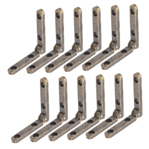 HOMSFOU Scharniere aus Zinklegierung für Schmuck und Holzkisten, eckenkompatibel, Hardware für Möbel und Bastelprojekte, diskretes, minimalistisches Design mit Schrauben, 12 Stück HOMSFOU Scharniere aus Zinklegierung für Schmuck und Holzkisten, eckenkompatibel, Hardware für Möbel und Bastelprojekte, diskretes, minimalistisches Design mit Schrauben, 12 Stück von HOMSFOU