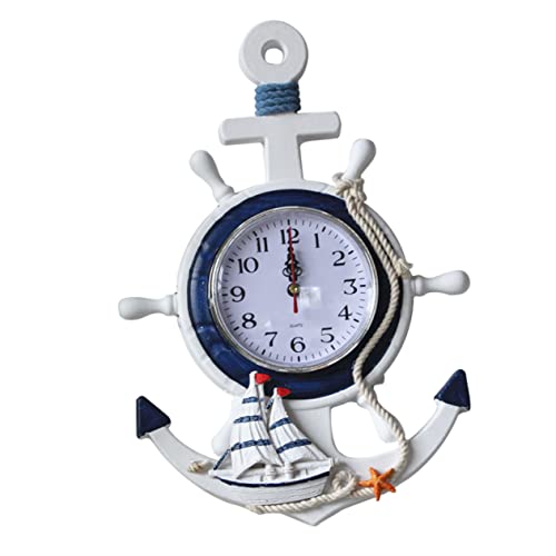 HOMSFOU Schiffsrad Uhr Schlafzimmerpartyküchestillleuchtturmhängendnetzmediterrannotbadstiluhrseitenruder-Steuerungoutdooranzugküstenschmucknavigationdekorativfürdekorationgroß Schiffsruder Wanduhr HOMSFOU Schiffsrad Uhr Schlafzimmerpartyküchestillleuchtturmhängendnetzmediterrannotbadstiluhrseitenruder-Steuerungoutdooranzugküstenschmucknavigationdekorativfürdekorationgroß Schiffsruder Wanduhr von HOMSFOU