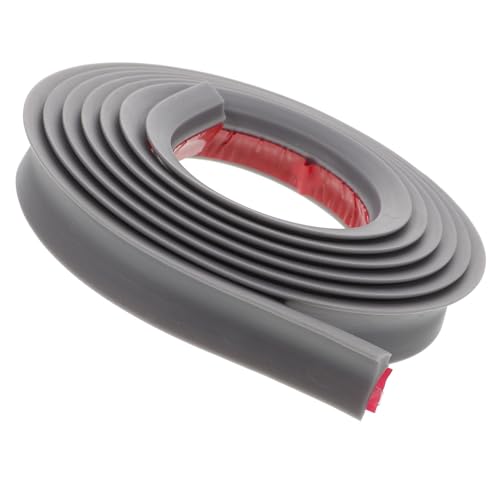 HOMSFOU Schimmelresistenter Wasserdichter Silikon Dichtungsstreifen für Bad und Küche Flexible Abdichtung für Spülbecken Badewanne und Gasherd Einfach Zuschneidbar Grauer Dichtungsstreifen von HOMSFOU