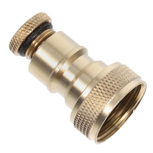 HOMSFOU Schlauchanschluss Adapter Messing Automatischer Wasserstopp für Waschmaschinen mit Dichtung Einsetzbar Einfache Handhabung Sichere Verbindung von HOMSFOU