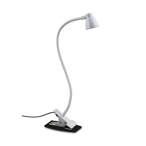 HOMSFOU Schreibtisch geführt Tischleuchten für den Schreibtisch Faltbares Buchlicht Leselampe mit Clip tischlampe Laptop LED-Lampe Clip-Tischleuchte Clip-Licht Klemmlampe Leselicht Weiß von HOMSFOU