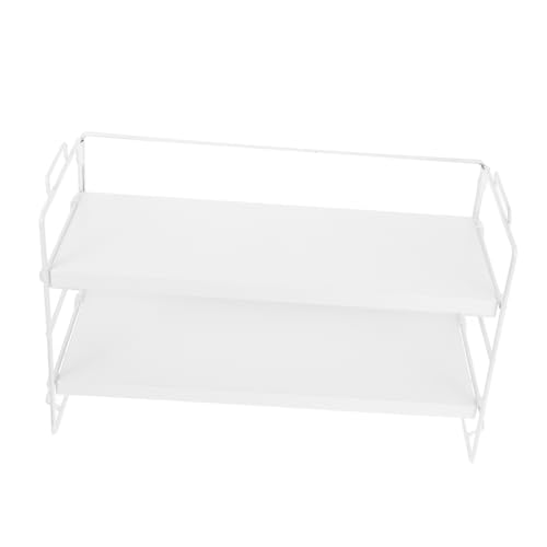 HOMSFOU Schreibtischbuchhandel Tischplatte Tischregal Desktop- -Organizer Desktop-lagerregal Schreibtischbuchregal Desktop-bücherregal-Organizer Regalorganisator Holz Weiß von HOMSFOU