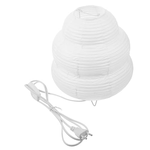 HOMSFOU Elegante Papierlaterne Tischlampe Basis Mit Handgewebtem Lampenschirm Für Kinderzimmer Warmes Nachtlicht Aus Hochwertigem Reispapier Für Familie Und Freunde von HOMSFOU