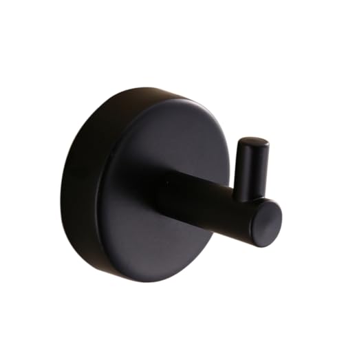 HOMSFOU Schwarzer Edelstahl Wandhaken Rund Rostfreier Einzel Kleider Handtuchhaken zur Wandmontage Installieren Platzsparender Organizer für Bad und Garderobe HOMSFOU Schwarzer Edelstahl Wandhaken Rund Rostfreier Einzel Kleider Handtuchhaken zur Wandmontage Installieren Platzsparender Organizer für Bad und Garderobe von HOMSFOU