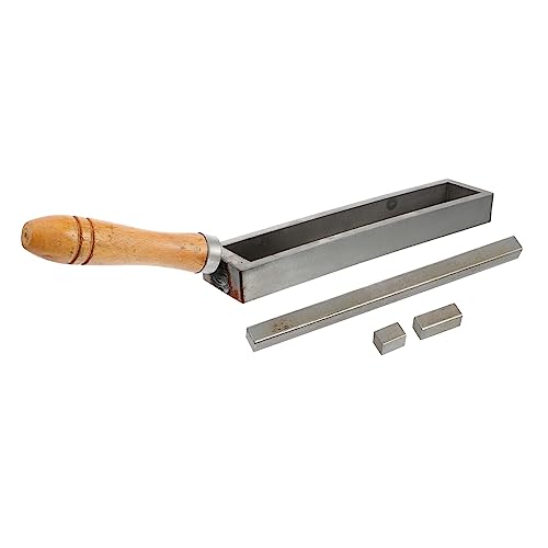 HOMSFOU Silberschmelzform Metall Schmelzform Für Gold Und Silber Mit Stahlstangen Holzgriff Raffination Form Leicht Zu Tragen Und Aufzubewahren von HOMSFOU