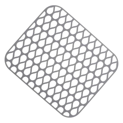 HOMSFOU Silikon Spülbeckenmatte mit Ablauföffnungen Hitzebeständiger Küchenspülenschutz Rutschfeste Abtropfmatte für Geschirr und Gläser Flexibles Leicht zu Reinigendes Silikonpad HOMSFOU Silikon Spülbeckenmatte mit Ablauföffnungen Hitzebeständiger Küchenspülenschutz Rutschfeste Abtropfmatte für Geschirr und Gläser Flexibles Leicht zu Reinigendes Silikonpad von HOMSFOU