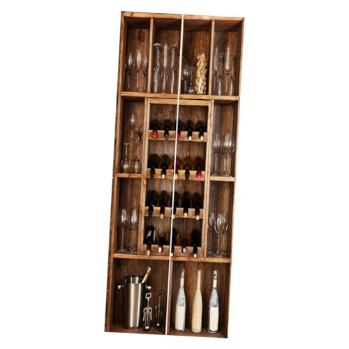 HOMSFOU Simulation Türaufkleber PVC Fliesen Wandaufkleber Selbstklebend Hintergrund für Wohnzimmer Schlafzimmer Weinschrank Dekoration von HOMSFOU