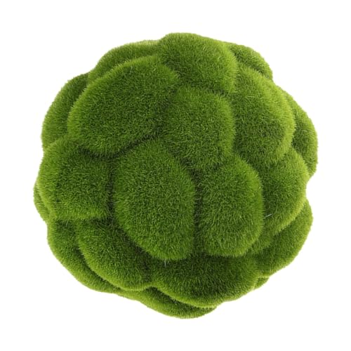 HOMSFOU Simulierte Moosball-haartransplantation Dekorative Kugel Mooskugeln Ornament Moos -Kugeln Dekorative Bälle Mooskugeln Dekorativ Falsches Moos Mooskugel Blumentopf Green Schaum von HOMSFOU