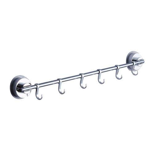 HOMSFOU Starker Saugnapf Handtuchhalter Wandmontage Metall mit Haken für Bad Küche Vielseitiger Platzsparender Hakenleiste ohne Bohren und Langlebig von HOMSFOU