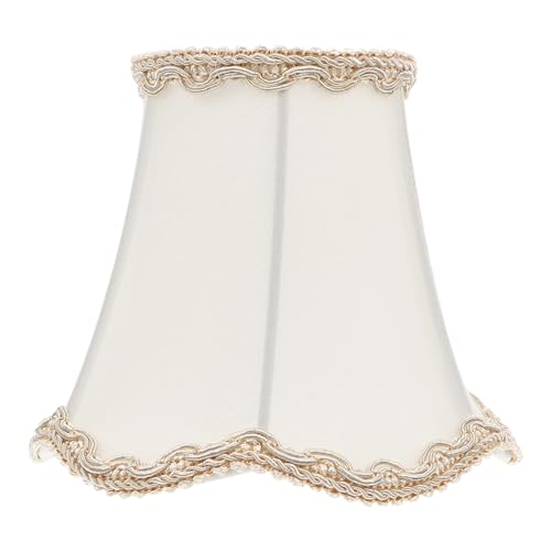 HOMSFOU Tischlampe Retro-Stoff-Lampenschirm Tischlampenschirm Stehlampe Lampenabdeckung Aufsteck-Lampenschirme Ersatz 1 Stück (Weiß) Wandlampe von HOMSFOU