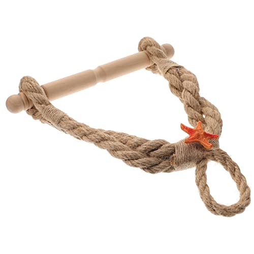 HOMSFOU Toilettenpapierhalter Aus Seil Vintage-Stil Wand-handtuchhalter -Strand-Badezimmer- Für Zuhause Maritimer Stil Rollenpapierhalter von HOMSFOU