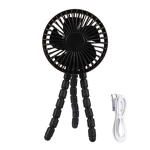 HOMSFOU Tragbarer Kinderwagenventilator mit Flexiblem Bein Stativ Leiser USB Lüfter Wiederaufladbar Stufig für Outdoor Schreibtisch und Unterwegs Geeignet von HOMSFOU