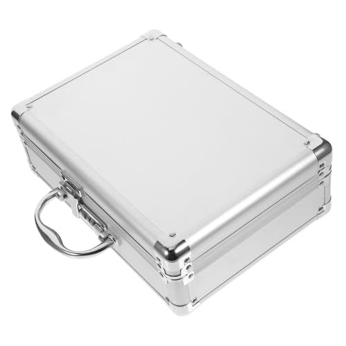 HOMSFOU Tragbarer Werkzeugkasten aus Metall mit innenliegendem, abschließbarem Passwort-Aufbewahrungskoffer für Outdoor-Aktivitäten, kratzfest, hohe Steifigkeit, Werkzeugaufbewahrung, Aktentasche HOMSFOU Tragbarer Werkzeugkasten aus Metall mit innenliegendem, abschließbarem Passwort-Aufbewahrungskoffer für Outdoor-Aktivitäten, kratzfest, hohe Steifigkeit, Werkzeugaufbewahrung, Aktentasche von HOMSFOU