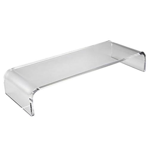 HOMSFOU Transparenter Monitorständer Und Tastaturschutz Aus Acryl Ergonomischer Computerständer Für Zuhause Stabiler Monitorhalter Für Bessere Arbeitsplatzorganisation von HOMSFOU