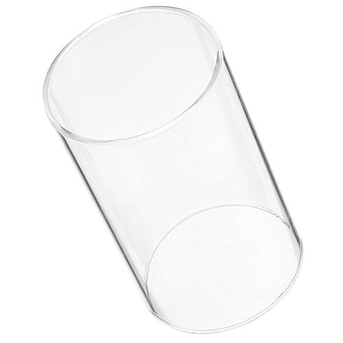 HOMSFOU Transparentes Glas Kerzenhalter Sleeve Hochwertiger Borosilikatglas Kerzenschirm Windgeschützter Kerzenzylinder Für Hochzeit Heimdekoration Für Teelichter Und Kerzen von HOMSFOU