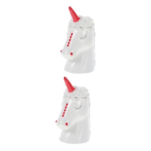 HOMSFOU Trendiges 2 Stk Einhorn- Cocktailgläser Teetasse aus Glas Stifthalter Trink Gläser Wassergläser Cocktailbecher im Einhorn-Design Einhorn-Modellbecher Weinglas Modebrillen von HOMSFOU
