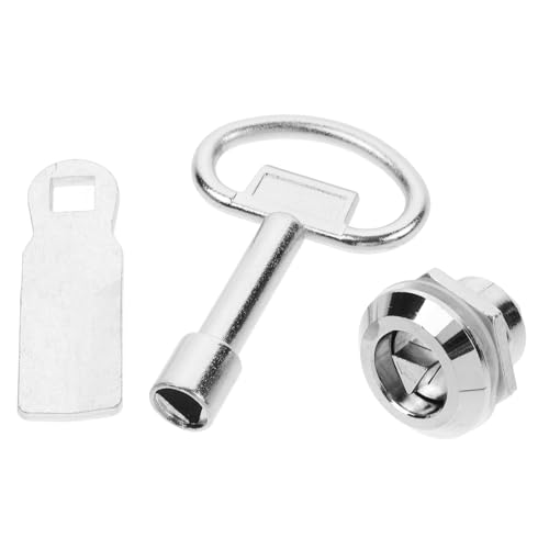 HOMSFOU Triangle Lock für Verteilerschränke Abschließbar mit Schlüssel Langlebiges Sicherheits Türschloss für Industrie und Elektroschränke Robustes Möbelschloss für Zuverlässigen Schutz von HOMSFOU