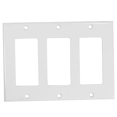 HOMSFOU Triple Switch Plate Pc Material Fach Steckdosenabdeckung für Wandmontage Hitzebeständig und Elegant für Wände und Standard Steckdosen von HOMSFOU