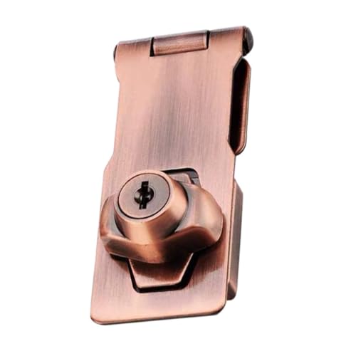 HOMSFOU Türschloss Hasp Lock Diebstahlschutz Riegel für Schranktüren Rotbronze Einfache Installation Schrauben Geeignet für Möbel und von HOMSFOU