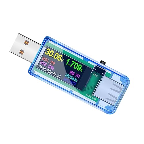 HOMSFOU USB Tester Multimeter Spannungs Strommessung USB Power mit Lcd-anzeige Geeignet für Ladegeräte Powerbanks von HOMSFOU